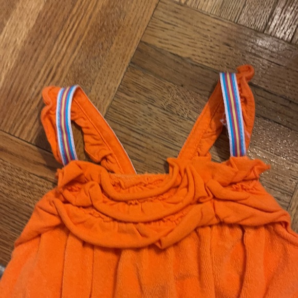 Ralph Lauren orange terry bubble with ribbon & bow 6 months - Picture 7 of 8